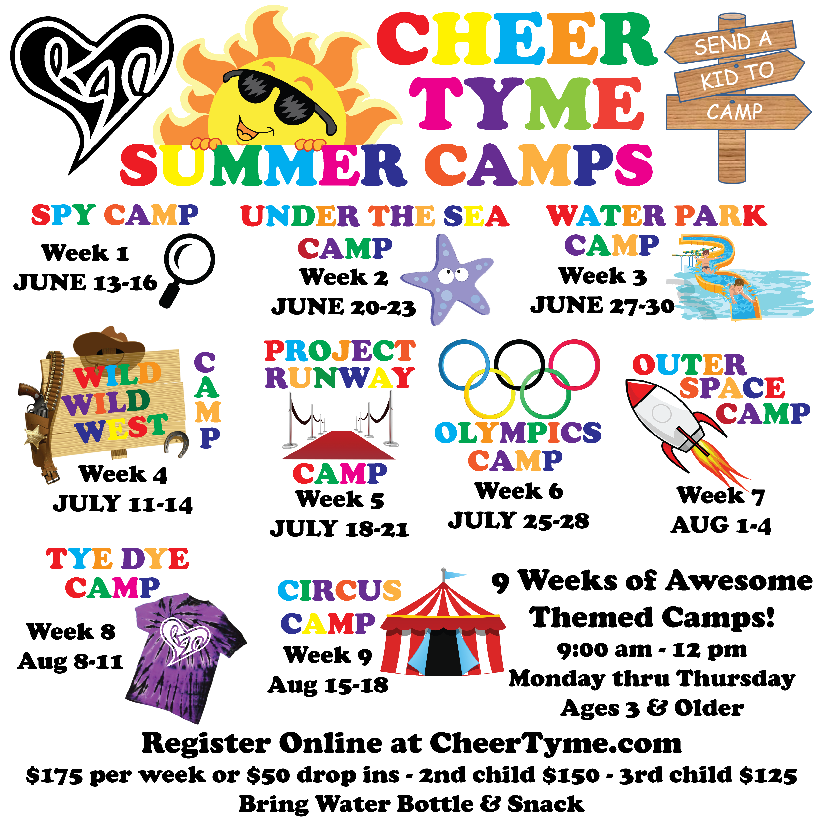 CHEER TYME SUMMER CAMPS are back!